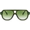 imageFEISEDY Vintage 70s Aviator Sunglasses Men Women Classic Retro Trendy Large Frame UV400 Sun Glasses B0030Green