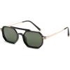 imageFEISEDY Vintage 70s Square Aviator Sunglasses Polarized Women Men Metal Design UV400 Sun Glasses B0137Dark Green