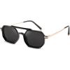 imageFEISEDY Vintage 70s Square Aviator Sunglasses Polarized Women Men Metal Design UV400 Sun Glasses B0137Grey