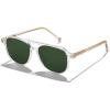 imageFEISEDY Vintage Square 70s Aviator Sunglasses Women Men Classic Trendy Acetate Frame UV400 Sun Glasses B0117Transparent  Green