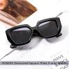 imageFEISEDY Oversized Square Sunglasses for Women Men Thick Frame Shades B4074Black