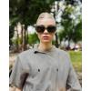 imageFEISEDY Oversized Square Sunglasses for Women Men Thick Frame Shades B4074Dark Green