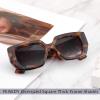 imageFEISEDY Oversized Square Sunglasses for Women Men Thick Frame Shades B4074Leopard