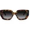 imageFEISEDY Oversized Square Sunglasses for Women Men Thick Frame Shades B4074Leopard