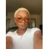 imageFEISEDY Oversized Square Sunglasses for Women Men Thick Frame Shades B4074Tea FrameOrange Legs
