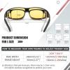 imageFEISEDY Men Night Driving GlassesFit Over Sunglasses Yellow Lens Anti Glare Polarized HD Night Vision Glasses B0225Black Frame