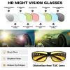 imageFEISEDY Men Night Driving GlassesFit Over Sunglasses Yellow Lens Anti Glare Polarized HD Night Vision Glasses B0225Black Frame