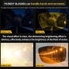 imageFEISEDY Men Night Driving GlassesFit Over Sunglasses Yellow Lens Anti Glare Polarized HD Night Vision Glasses B0225Black Frame