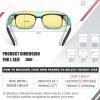 imageFEISEDY Men Night Driving GlassesFit Over Sunglasses Yellow Lens Anti Glare Polarized HD Night Vision Glasses B0225Blue Frame