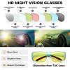 imageFEISEDY Men Night Driving GlassesFit Over Sunglasses Yellow Lens Anti Glare Polarized HD Night Vision Glasses B0225Blue Frame