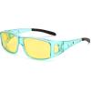 imageFEISEDY Men Night Driving GlassesFit Over Sunglasses Yellow Lens Anti Glare Polarized HD Night Vision Glasses B0225Blue Frame