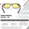 imageFEISEDY Men Night Driving GlassesFit Over Sunglasses Yellow Lens Anti Glare Polarized HD Night Vision Glasses B0225Gray Frame