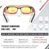 imageFEISEDY Men Night Driving GlassesFit Over Sunglasses Yellow Lens Anti Glare Polarized HD Night Vision Glasses B0225Purple Frame