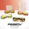 imageFEISEDY Men Night Driving GlassesFit Over Sunglasses Yellow Lens Anti Glare Polarized HD Night Vision Glasses B0225Purple Frame