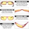 imageFEISEDY Men Night Driving GlassesFit Over Sunglasses Yellow Lens Anti Glare Polarized HD Night Vision Glasses B0225Purple Frame