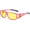imageFEISEDY Men Night Driving GlassesFit Over Sunglasses Yellow Lens Anti Glare Polarized HD Night Vision Glasses B0225Purple Frame