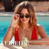 imageFEISEDY Retro Oval Sunglasses for Women 90s Narrow Round Lightweight Shades Y2k Trendy Sunnies B1171003 Transparent Brown Frame  Green