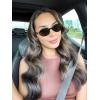 imageFEISEDY Retro Oval Sunglasses for Women 90s Narrow Round Lightweight Shades Y2k Trendy Sunnies B1171005 Green Frame  Grey