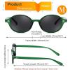 imageFEISEDY Retro Oval Sunglasses for Women 90s Narrow Round Lightweight Shades Y2k Trendy Sunnies B1171006 Transparent Green Frame  Grey
