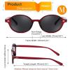 imageFEISEDY Retro Oval Sunglasses for Women 90s Narrow Round Lightweight Shades Y2k Trendy Sunnies B1171007 Transparent Red Frame  Grey