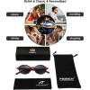 imageFEISEDY Retro Oval Sunglasses for Women 90s Narrow Round Lightweight Shades Y2k Trendy Sunnies B1171007 Transparent Red Frame  Grey