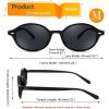 imageFEISEDY Retro Oval Sunglasses for Women 90s Narrow Round Lightweight Shades Y2k Trendy Sunnies B11712pack 001 Black Frame  Grey005 Green Frame  Grey