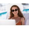 imageFEISEDY Retro Oval Sunglasses for Women 90s Narrow Round Lightweight Shades Y2k Trendy Sunnies B11712pack 001 Black Frame  Grey005 Green Frame  Grey