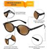 imageFEISEDY Retro Oval Sunglasses for Women 90s Narrow Round Lightweight Shades Y2k Trendy Sunnies B11712pack 002 Black Frame  Tea004 Leopard Frame  Tea