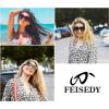 imageFEISEDY Retro Trendy Square Sunglasses for Women Oversized Stylish Inspired Shades Vintage Desinger Sunglasses B2276001 Redgreen FrameGrey Lens