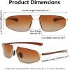 imageFEISEDY Vintage Sunglasses Men Polarized Aviator Metal Frame Lightweight Driving Fishing Running B0057Polarized Gradient Tea Lens 05interchangeable Yellow Night Vision Lenses