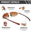 imageFEISEDY Vintage Sunglasses Men Polarized Aviator Metal Frame Lightweight Driving Fishing Running B0057Polarized Gradient Tea Lens 05interchangeable Yellow Night Vision Lenses
