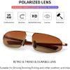 imageFEISEDY Vintage Sunglasses Men Polarized Aviator Metal Frame Lightweight Driving Fishing Running B0057Polarized Gradient Tea Lens 05interchangeable Yellow Night Vision Lenses