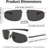 imageFEISEDY Vintage Sunglasses Men Polarized Aviator Metal Frame Lightweight Driving Fishing Running B0057Polarized Gray Lens 01interchangeable Yellow Night Vision Lenses