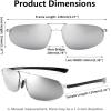 imageFEISEDY Vintage Sunglasses Men Polarized Aviator Metal Frame Lightweight Driving Fishing Running B0057Polarized Silver Lenses 06interchangeable Yellow Night Vision Lenses