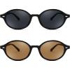 2pack (001 Black Frame & Grey+002 Black Frame & Tea)