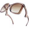 imageFEISEDY Oversized Square Butterfly Sunglasses Curved Curly Arm Frame Womens Fashion Shades B4035Champagne FrameGradient Tea Lens