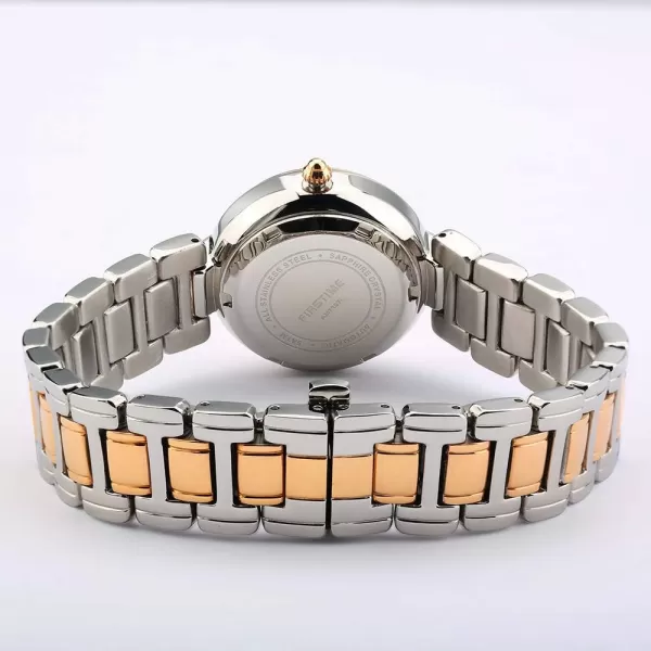 BERNY Womens Stainless Steel Automatic Watch DiamondAccented Bracelet Elegant Watchrose gold