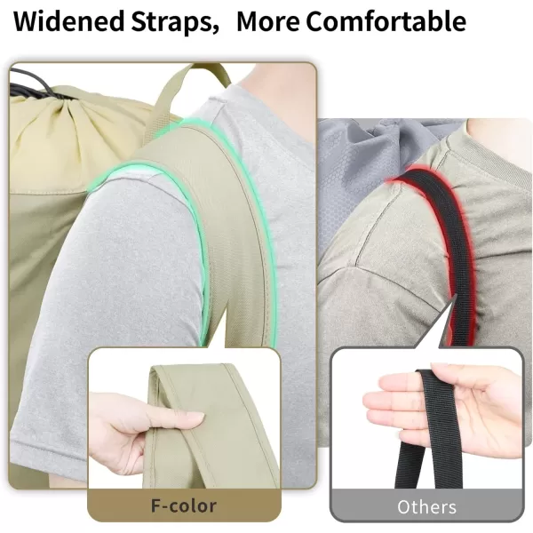 Fcolor Laundry Bag Backpack 115L  Large Capacity Laundry Backpack with Comfort Straps Mesh and Zip Pocket Sturdy Laundry Backpack for Dorm Travel Laundromat Apartment BlackKhaki 75L