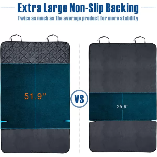 Fcolor SUV Cargo Liner for Dogs Water Resistant Pet Cover Dog Seat Mat SUVs Sedans Vans with Bumper Flap Protector NonSlip Large Size Universal Fit BlackPockets Black