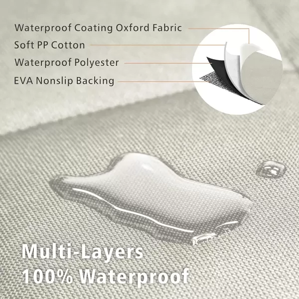 Fcolor SUV Cargo Liner for Dogs Water Resistant Pet Cover Dog Seat Mat SUVs Sedans Vans with Bumper Flap Protector NonSlip Large Size Universal Fit BlackBeige