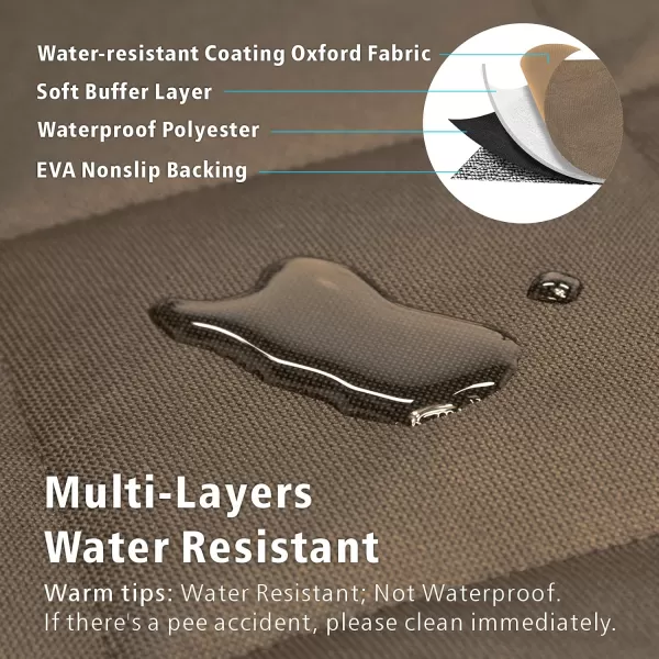 Fcolor SUV Cargo Liner for Dogs Water Resistant Pet Cover Dog Seat Mat SUVs Sedans Vans with Bumper Flap Protector NonSlip Large Size Universal Fit BlackBrown