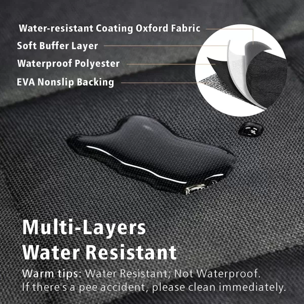 Fcolor SUV Cargo Liner for Dogs Water Resistant Pet Cover Dog Seat Mat SUVs Sedans Vans with Bumper Flap Protector NonSlip Large Size Universal Fit BlackBlack