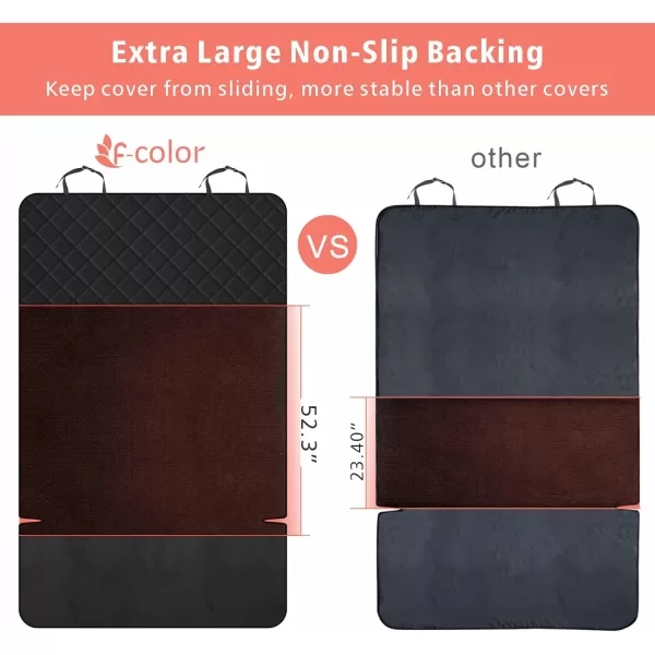 Fcolor SUV Cargo Liner for Dogs Water Resistant Pet Cover Dog Seat Mat SUVs Sedans Vans with Bumper Flap Protector NonSlip Large Size Universal Fit BlackPaw Print