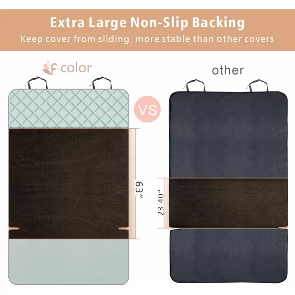 Fcolor SUV Cargo Liner for Dogs Water Resistant Pet Cover Dog Seat Mat SUVs Sedans Vans with Bumper Flap Protector NonSlip Large Size Universal Fit BlackGrey