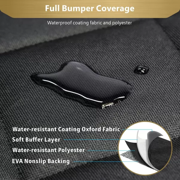 Fcolor SUV Cargo Liner for Dogs  Waterproof Pet Cargo Liner with Side Flaps Comfort Dog Cargo Cover with Bumper Flap Scrachproof NonSlip Large Size Universal Fit SUVs Sedans Trunks Vans BlackWith Pockets  Black