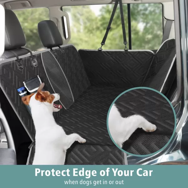 Fcolor SUV Cargo Liner for Dogs  Waterproof Pet Cargo Liner with Side Flaps Comfort Dog Cargo Cover with Bumper Flap Scrachproof NonSlip Large Size Universal Fit SUVs Sedans Trunks Vans BlackDog Hammock  Black