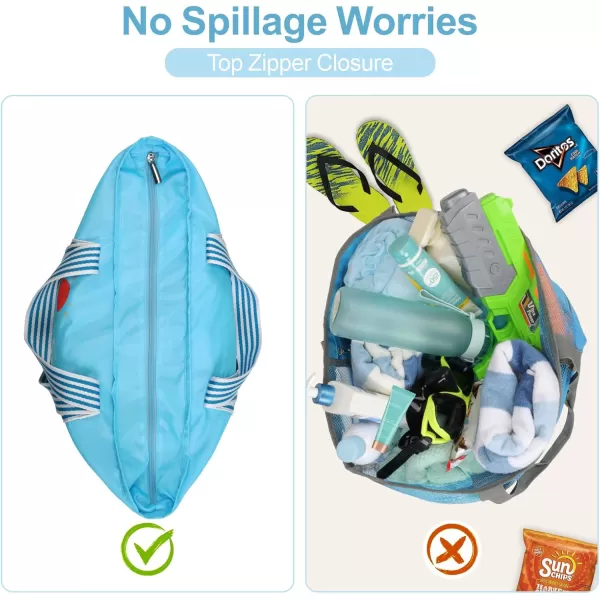 Fcolor Waterproof Beach Bags for Women  Machine Washable Travel Tote Bag with Zipper Packable for Beach Cruise SwimSunshine