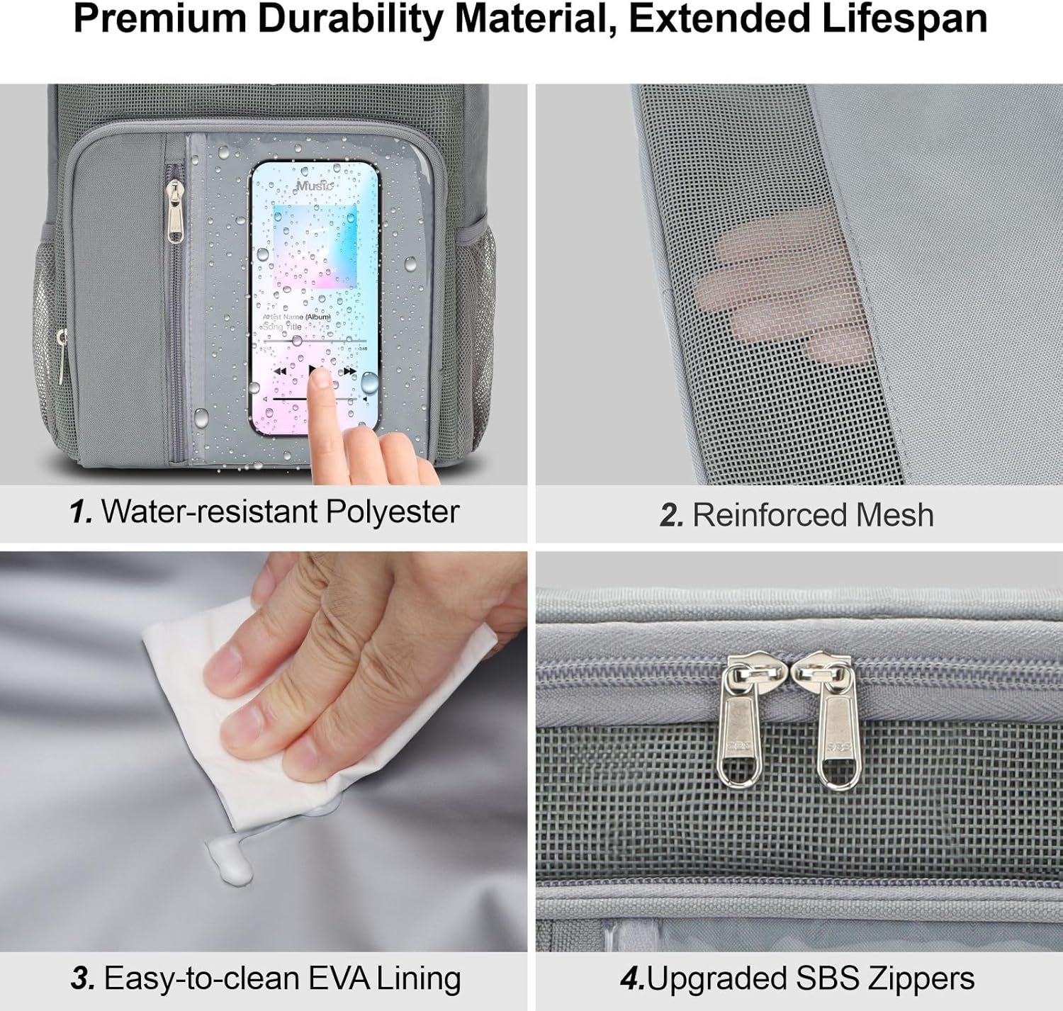 Fcolor Shower Caddy Portable  College Dorm Essentials for Guys with Hooks QuickDry Shower Caddy for Dorm Travel Essentials WaterResistant with Multiple Pockets for Easy Access BlackBeautiful Grey