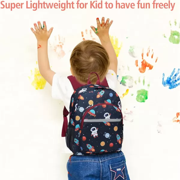 Fcolor Kids Backpack for School  Lightweight Toddler Backpack  Water Resistant Preschool Backpack for Boys and Girls with Chest Strap Reflective Stripes BPA Free Cosmic Space Dark Blue