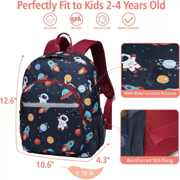 Fcolor Kids Backpack for School  Lightweight Toddler Backpack  Water Resistant Preschool Backpack for Boys and Girls with Chest Strap Reflective Stripes BPA Free Cosmic Space Dark Blue